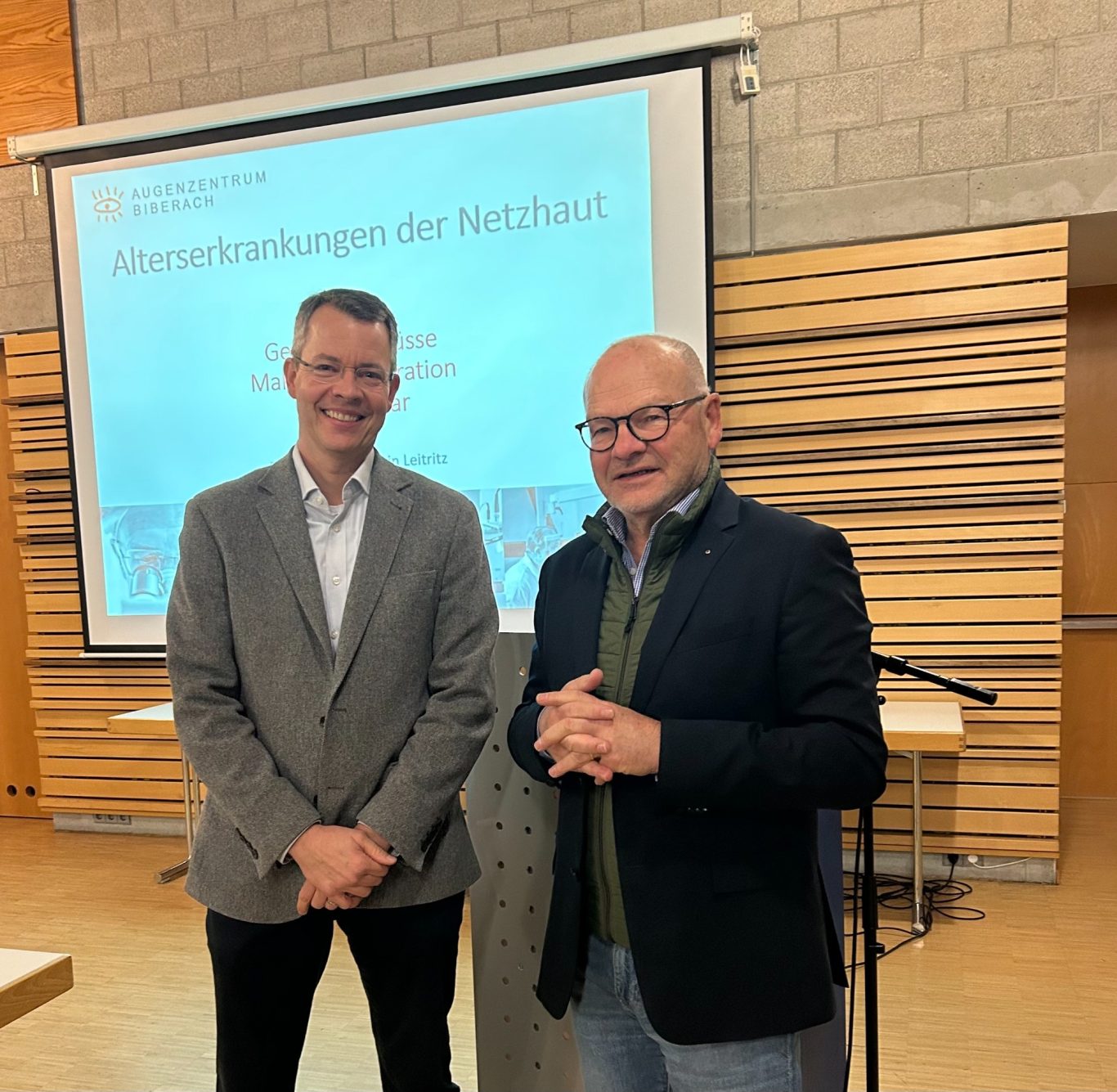 Prof. Leitritz (li), Lehmann (re)